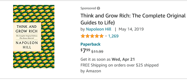 Think and grow rich paperback