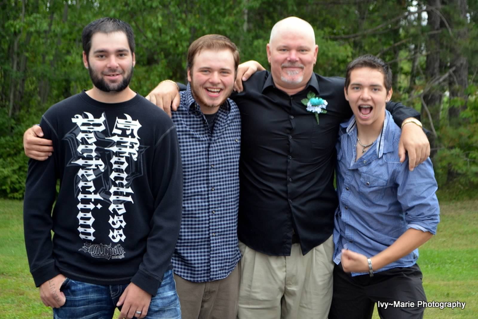 My three sons, Ricky, Josh And John and me