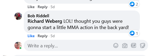 Bob Riddells comment on my Faceook post about my octagon I am building