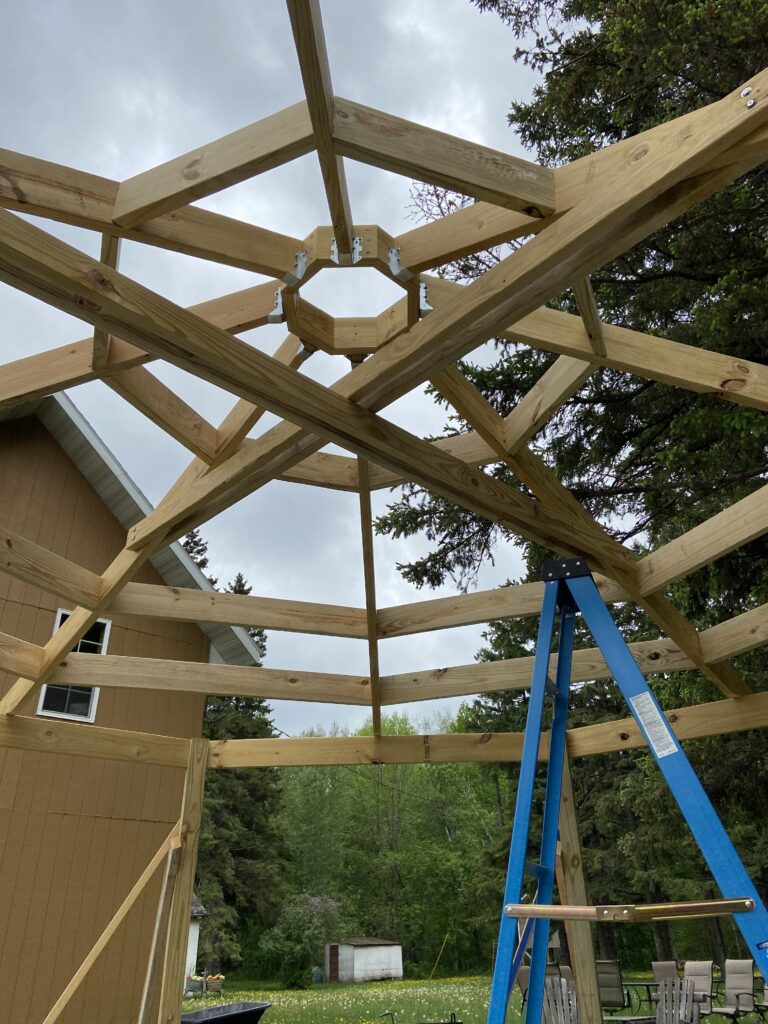 octagon gazebo rafters