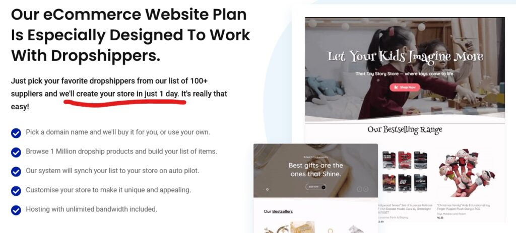 Website Plan Is Especially Designed To Work With Dropshippers